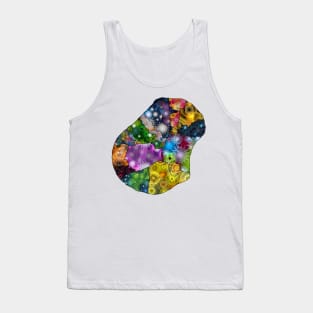 Spirograph Patterned Nauru Map Tank Top